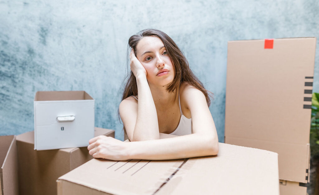 A highly sensitive person takes a break from moving
