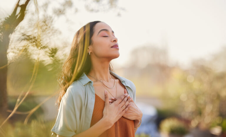 A highly sensitive person getting in touch with her body