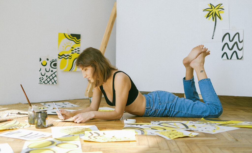 A highly sensitive woman channels her creativity through painting