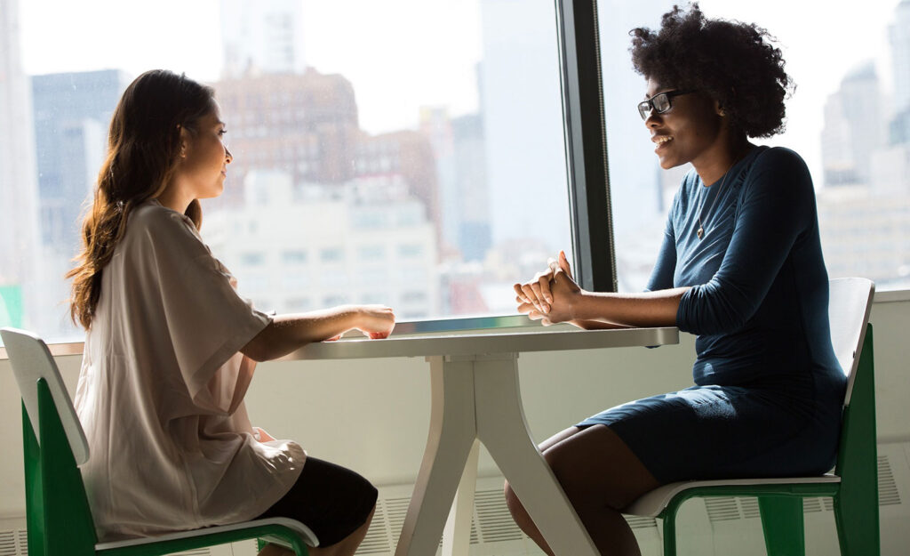 A highly sensitive leader walks with her work colleagues
