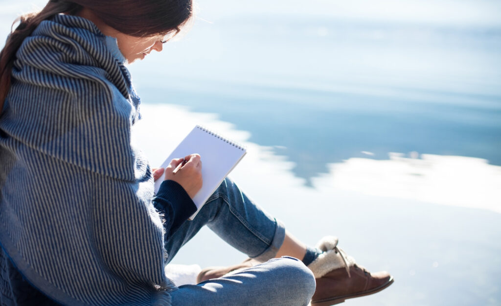 A highly sensitive person writing